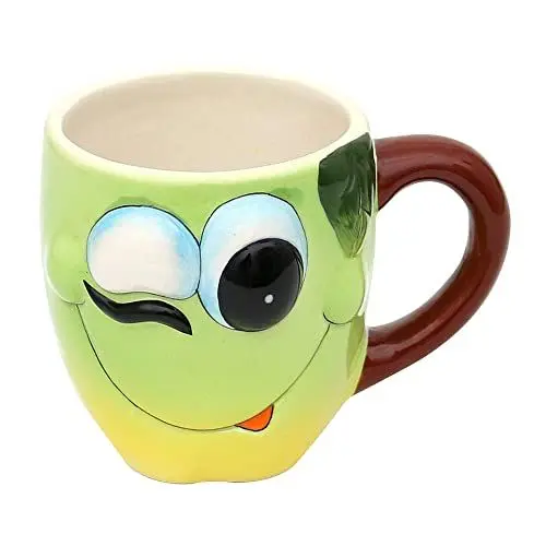 Produktbild: Keramik Kaffeebecher - Tasse als Apfel Größe H/Ø: 9 x 12 cm