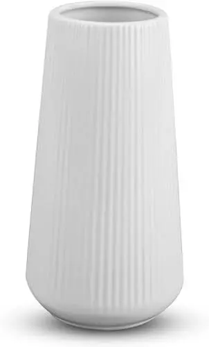 Produktbild: Keramik Vase, GUKJOB Blumenvase Keramik Vasen für Blumen, Dekorative Vasen für Pampasgras Deko, Modern Kleine Vase für Home Wohnzimmer Esstisch Bauernhaus Büro Dekor (Weiß)