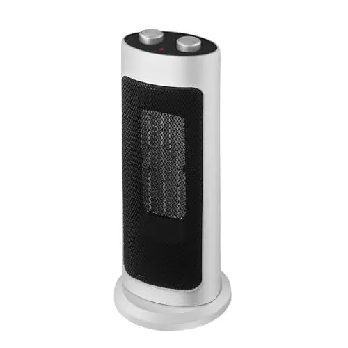 Produktbild: Keramik-Heißluftgenerator, 2000 W, oszillierender Sockel. Weiß