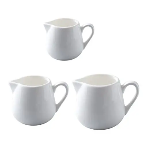 Produktbild: TOPBATHY 3stücke Teiliges Keramik-milchkännchen Mit Griff Kleine Kaffeetassen Für Milch Soßen Und Desserts Für Küche Varianten