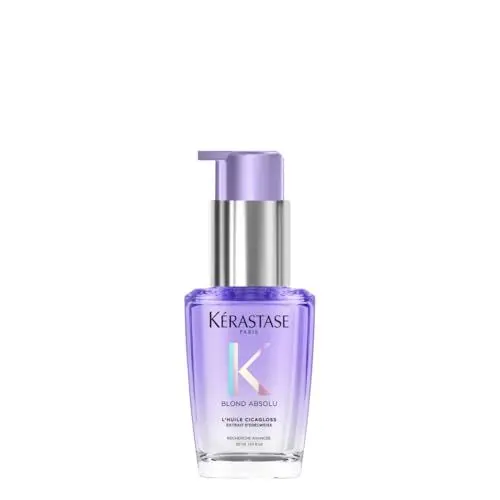 Produktbild: Kérastase Blond Absolu l’Huile Cicagloss, Stärkendes Pflege-Öl für blondes oder blondiertes Haar, Reparierende und stabilisierende Haarpflege mit Hitzeschutz, Flakon, 30 ml
