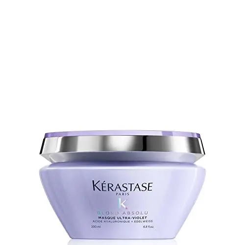 Produktbild: Kérastase Haarmaske für trockenes und blondiertes Haar, Gegen Gelbstich, Mit Hyaluron und Neutralisatoren, Masque Ultra-Violet, Blond Absolu, 200 ml