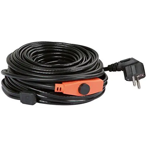 Produktbild: KERBL Frostschutz-Heizleitung mit Thermostat (Länge 4 m, frostfreie Wasserleitung bis -45° C, für Tiertränken, nicht für Heizungsrohre, Heizleistung 64 W) 223586