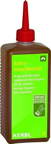 Produktbild: Kerbl Schermaschinenöl (500 ml Flasche, für Scherköpfe, eignet sich für alle gängigen Schermaschinen, Öl) 1850489, rot