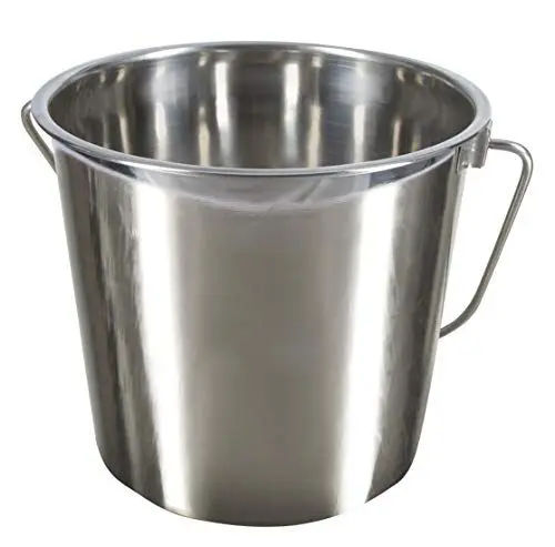 Produktbild: Kerbl Edelstahleimer (Fassungsvermögen 5,7 l, innen und außen hochglanzpoliert, mit Tragegriff) 29375