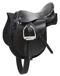 Produktbild: Kerbl 32196 Sattelset Pony inklusiv Gurt, Decke, Steigbügel, -riemen, schwarz