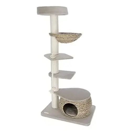 Produktbild: Kerbl 81593 Katzen Kratzbaum Banana Leaf Tower 70x50x144 cm, beige, Einheitsgröße