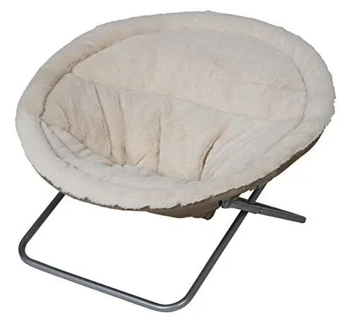 Produktbild: Kerbl Liegemulde Alice (Durchmesser 58 cm, mit waschbarem Bezug, zusammenklappbar, Gestell aus Metall) 82640