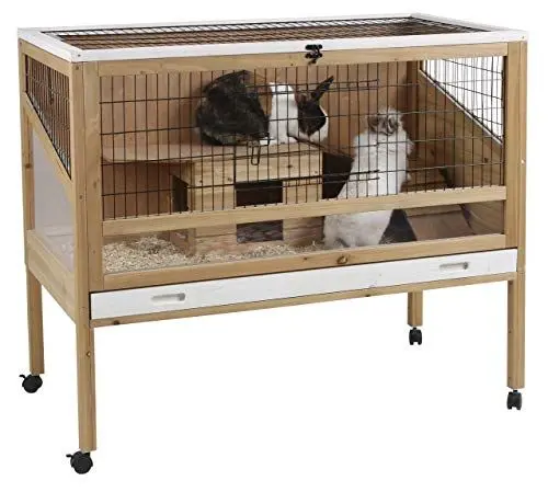 Produktbild: Kerbl Kleintierkäfig Indoor Deluxe (mit einer Etage, L x B x H 115 x 60 x 92,5 cm, mit Rollen, für Hamster / Meerschweinchen usw.) 82725