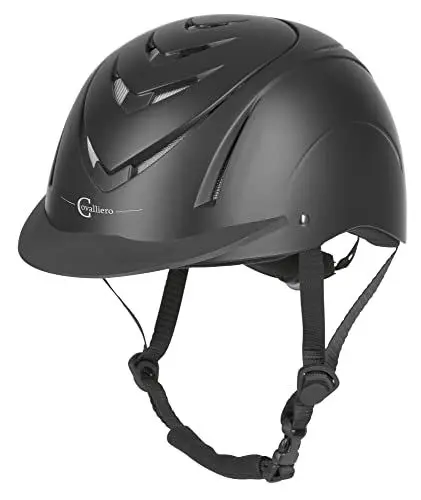 Produktbild: Kerbl Covalliero 32299 Reithelm Nerron VG1, Trainingshelm Tunierhelm, Schwarz 55-59