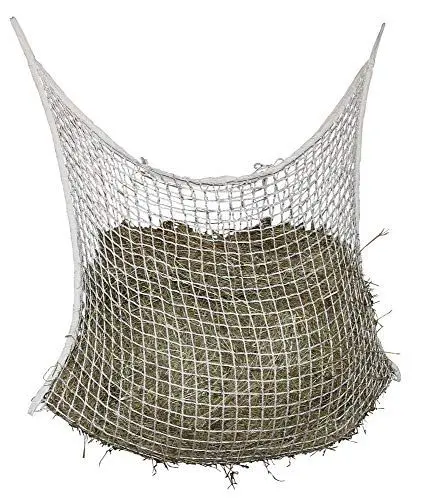 Produktbild: Kerbl Heunetz engmaschig 3x3 cm (Größe 120x90 cm, für 12-Stunden Fütterung, Füllmenge ca. 8,5 kg Heu, Robustes Material, Futternetz) 321998