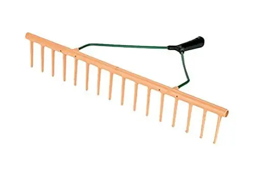 Produktbild: Kerbl Kunststoff-Rechen (aus Polypropylen, 16 Zinken, Stielhalter ø 27 mm, ohne Stiel, für Heu / Gras / Laub)