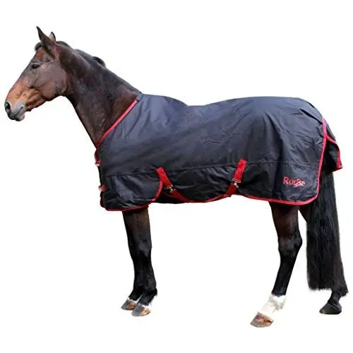 Produktbild: Kerbl Outdoordecke RugBe Zero.1, 105 cm, schwarz/rot eingefasst
