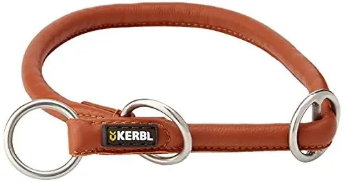 Produktbild: Kerbl Pet Rundleder-Halsband Roma mit Stopper 60cm, 8mm,cognac