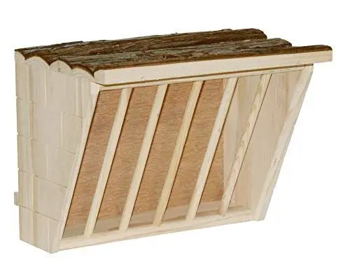Produktbild: Kerbl Pet 82895 Heuraufe XL mit Sitzbrett Nature, 28 x 20,5 x 22 cm, Braun