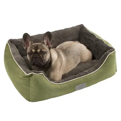 Produktbild: Kerbl Pet Kuschelbett Samuel, grün/grau, 50x40x15cm