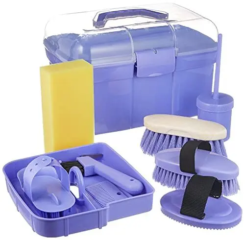 Produktbild: Kerbl Putzbox befüllt für Kinder, lila (Pflegeset für Pferde) 321765, 8 Stück (1er Pack)