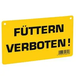 Produktbild: Kerbl Warnschild·· einseitig Bedruckt Füttern verboten!