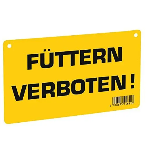 Produktbild: Kerbl Warnschild·· einseitig Bedruckt Füttern verboten!