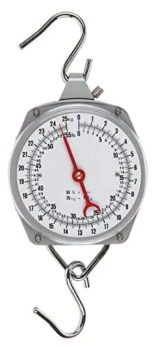 Produktbild: Kerbl Zeigerschnellwaage 50 kg inkl. Haken Hängewaage 200 g Unterteilung