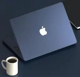 Produktbild: KEROM Hülle für MacBook Air 13.6 Zoll 2024-2022 M3 M2 A3113 A2681, Ultradünne Matte Kunststoff Hartschale Case und Tastaturschutz für 13'' MacBook Air Laptop mit M3/M2 Chip (2022-2024), Mitternacht