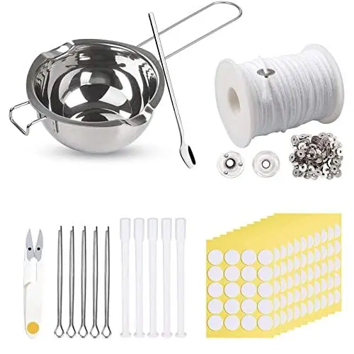 Produktbild: Kerzen Selber Machen Set, 6100cm Kerzendocht Rolle, Rauchfrei Dochte für Kerzen, Kerzenherstellung Zubehör, Kerzendochte für Kerzen Gießen, Flachdocht für die Kerzenherstellung Kerzen DIY