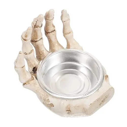 Produktbild: Ciieeo Desktop Skelett Leuchter Harz Schädel Leuchter Für Halloween Decor