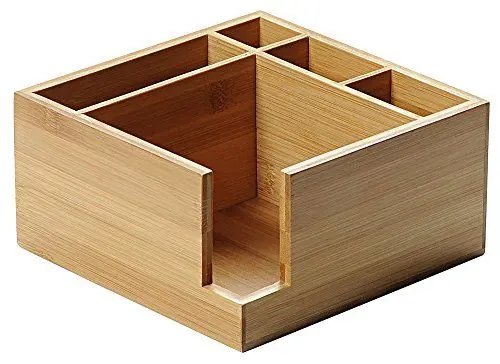 Produktbild: KESPER 70851 Serviettenspender-Besteckkasten 5-fach aus FSC-zertifiziertem Bambus/Besteckhalter/Box