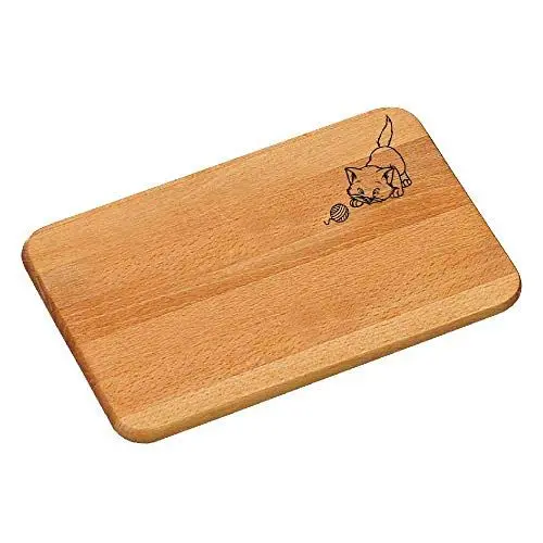 Produktbild: KESPER 85018 Schneidebrettchen aus Buche - Katze, 23 x 15 x 1 cm/Frühstücksbrettchen