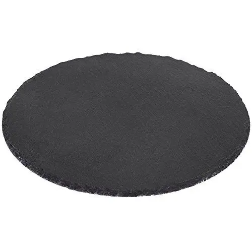 Produktbild: Kesper Buffet-Platte, Servierplatte, Schieferplatte, rund, aus Schiefer, geölt, Höhe: 9 mm, Durchmesser: 355 mm, schwarz
