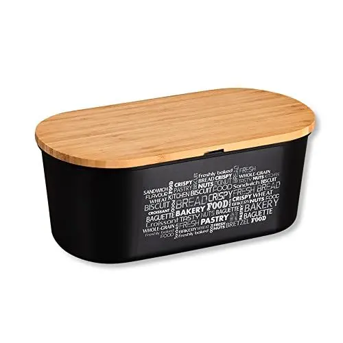 Produktbild: Kesper | Brotbox, Material: Melamin, Bambus, Maße: B: 34 x H: 14 x T: 18 cm, Farbe: Schwarz,Braun | 58503