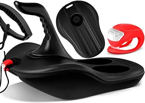 Produktbild: KESSER® Bob Schneebob Alpina Mit LED Licht inkl. Zugseil Schlitten Rodelschlitten Kinderschlitten Zipfelbob Kunststoffrodel Stabil für Kinder & Erwachsene Schneesport Winter Sports ZIPFEL Schlitten