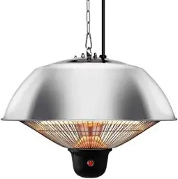 Produktbild: KESSER® Deckenheizstrahler ✓ Heizpilz ✓ Heizstrahler ✓ Terrassenstrahler | Infrarot | Decke | Heizgerät| Infrarotstrahler | Wärmestrahler | Terrasse | Quarzstrahler | Leistung: 1500W Silber