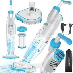 Produktbild: KESSER® Poolsauger mit Akku | elektrisch Pool Bodensauger Handsauger | Poolreiniger mit Filter & 2-Geschwindigkeits-System | Handsauger Reinigungsset kabellos bis zu 15 m³, Blau