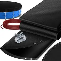 Produktbild: KESSER® Solar Poolabdeckung Pool Abdeckplane Rund für 266-306cm Pools | Poolplane 200g/m² PE Material Inkl. Stahlseil + Seilspanner mit Ösen Ø 366cm Solarplane Abdeckung UV-resistente Sommer & Winter