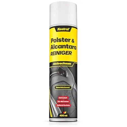 Produktbild: KESTRAL Polster & Alcantarareiniger - Für Tiefenreinigung mit Leichtigkeit - Entfernt hartnäckigste Verschmutzungen - Ideal für Autoinnenraum wie Autositze, Dachhimmel & Textilien Made in Germany
