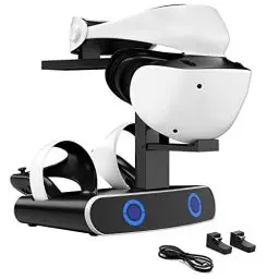 Produktbild: Keten Play-Station VR2 Controller Ladestation Ladestation mit Typ-C Adapter, Dual PS VR2 Controller Ladeständer, PS-5 Zubehör mit Headset-Halterung, LED-Anzeige