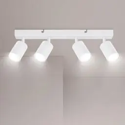 Produktbild: Ketom Deckenstrahler 4 Flammig - GU10 Deckenstrahler LED Weiß - Modern Deckenlampe Strahler - 43cm/17inch, Ohne Leuchtmittel