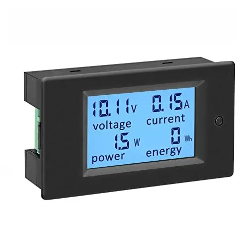 Produktbild: KETOTEK Voltmeter Amperemeter DC 6,5-100V 100A Digitaler Stromzähler Spannungsmesser Stromprüfer Energiemessgerät Leistungsmesser Spannung Strom Anzeige Volt Ampere Panel LCD (ohne Shunt)