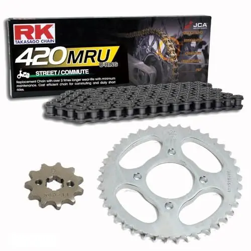 Produktbild: Kettensatz geeignet für Honda CRF 150 R 07-20 Kette RK 420 MRU 120 offen 15/50