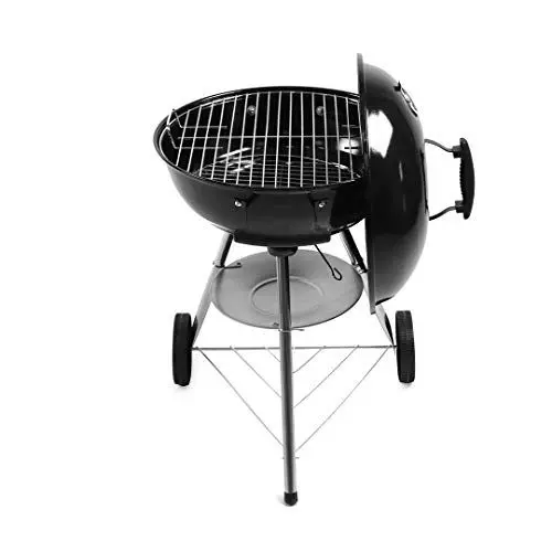 Produktbild: Kettle Holzkohlegrill Tragbarer BBQ Grills Outdoor Kugeldesign in Schwarz 47x49x80cm