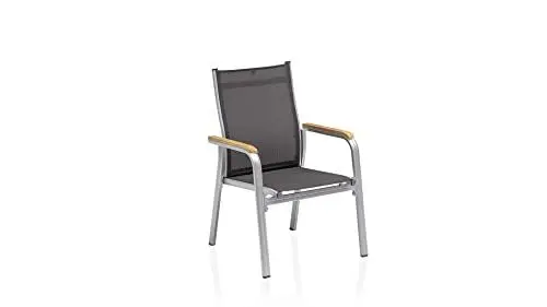 Produktbild: Kettler Granada Gartensessel, stapelbar, zerlegt, Silber/Anthrazit