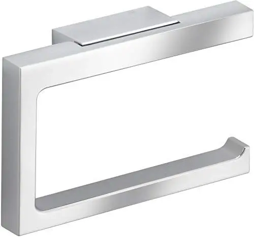 Produktbild: KEUCO Toilettenpapierhalter aus Metall, Hochglanz-verchromt, offene Form, WC-Rollenhalter für Badezimmer und Gäste-WC, Edition 11