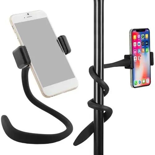 Produktbild: KEUGT Handyhalterung Kinderwagen,Handyhalterung Fahrrad,Flexible Arm Handy,Universal Handyhalterung mit Rutschfestem Armgriff,Weiche Telefonhalter,Kinderwagen ZubehöR für Bike,Laufband,Einkaufswagen