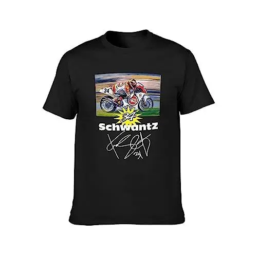 Produktbild: Kevin Schwantz Number 34 Biker T-Shirt Graphic Printed Mens Black Mens Unisex Tee XL