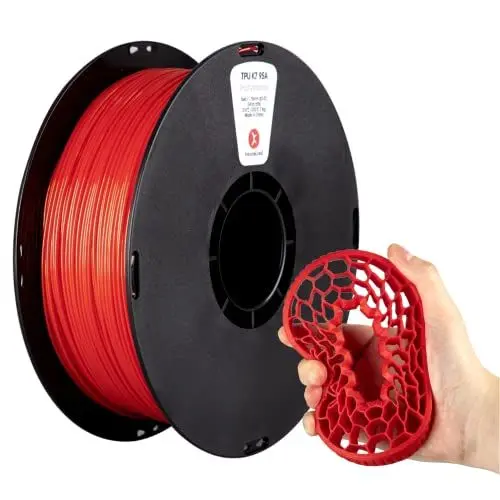 Produktbild: kexcelled TPU 95A Filament, Flexibel und Weich, Hervorragende Elastizität, 1,75mm 1kg Spule Rolle, 3D Drucker Materialient, Vakuumverpackung, für FDM Druckern, Rot
