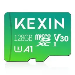 Produktbild: KEXIN Micro SD Karte 128GB microSDXC UHS-I Speicherkarte 128 GB + Adapter (Für Smartphones und Tablets, A1, Class 10, U1, V30, Full HD-Videos)