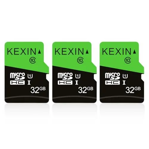 Produktbild: KEXIN Micro SD Karte 32GB 3er Pack, peicherkarte Micro SD mit Adapter, Micro SD 32GB, UHS-I, U1, C10 Micro SD Card