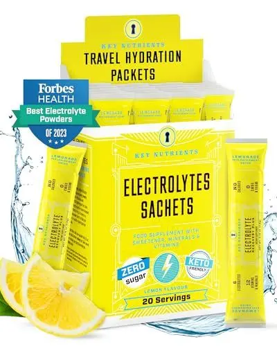 Produktbild: KEY NUTRIENTS Electrolytes Powder Packets - Refreshing Lemonade 20 Pack