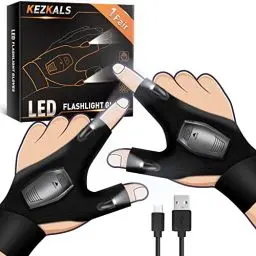 Produktbild: KEZKALS Geschenke für Männer, Vatertagsgeschenk Angelzubehör LED Angeln Handschuhe, Vatertag Geschenk, Männertag Geschenke für Papa, Geburtstagsgeschenk Gadgets für Männer, Handschuhe mit LED Licht
